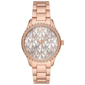 Michael Kors Women’s Quartz Rose Gold Stainless Steel White Dial 38mm Watch MK7297