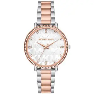 Michael Kors Women’s Quartz Two Tone Stainless Steel White Dial 38mm Watch MK4667