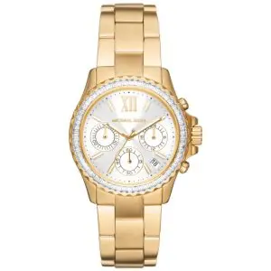 Michael Kors Women’s Quartz Gold Stainless Steel White Dial 36mm Watch MK7212