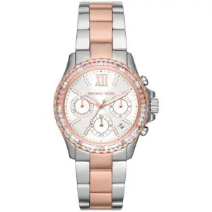 Michael Kors Women’s Quartz Two Tone Stainless Steel White Dial 36mm Watch MK7214