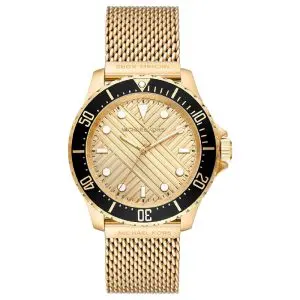 Michael Kors Men’s Quartz Gold Stainless Steel Gold Dial 43mm Watch MK9083
