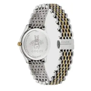 Gucci Women’s Swiss Made Quartz Two Tone Stainless Steel Blue Dial 29mm Watch YA1265029