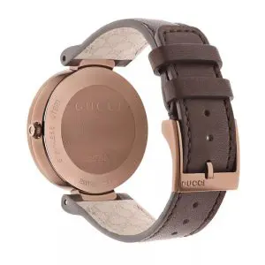 Gucci Women’s Swiss Made Quartz Brown Leather Strap Brown Dial 37mm Watch YA133309
