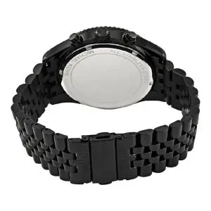 Michael Kors Men’s Quartz Black Stainless Steel Silver Dial 45mm Watch MK8605