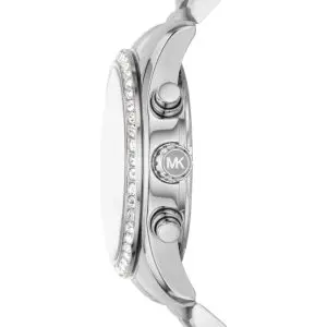Michael Kors Women’s Quartz Silver Stainless Steel Black Dial 38mm Watch MK7277