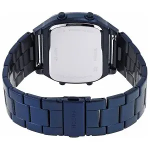 Fossil Men’s Digital Blue Stainless Steel Negative Display Dial 40mm Watch FS5896