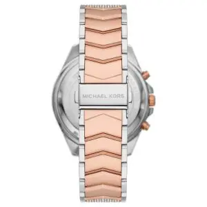 Michael Kors Women’s Quartz Two Tone Stainless Steel Silver Dial 44mm Watch MK7225