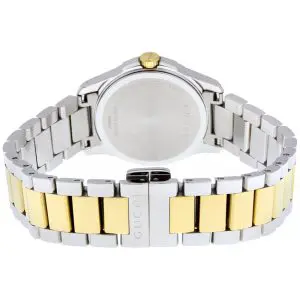 Gucci Women’s Swiss Made Quartz Two Tone Stainless Steel Silver Dial 27mm Watch YA126531