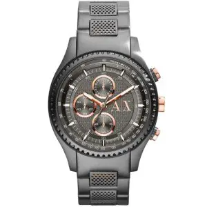 Armani Exchange Men’s Quartz Grey Stainless Steel Grey Dial 45mm Watch AX1603