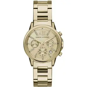 Armani Exchange Women’s Quartz Gold Stainless Steel Gold Dial 36mm Watch AX4327