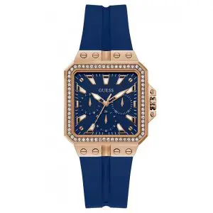 Guess Women’s Quartz Blue Silicone Strap Blue Dial 34mm Watch GW0618L2