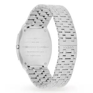 Gucci Women’s Swiss Made Quartz Silver Stainless Steel Pink Dial 38mm Watch YA163410