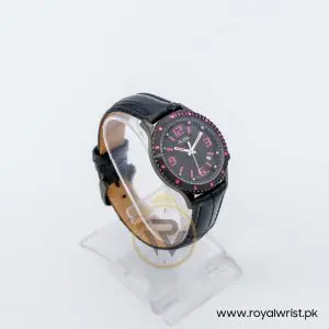 Alba by Seiko Women’s Quartz Black Leather Strap Black Dial 37mm Watch AG5261X1