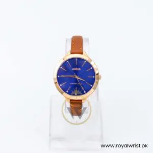 Lorus by Seiko Women’s Quartz Brown Leather Strap Blue Dial 38mm Watch RG202LX9