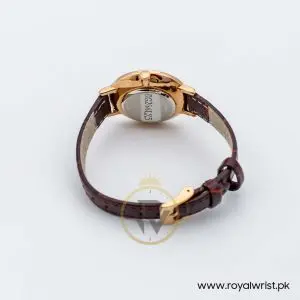 Lorus by Seiko Women’s Quartz Dark Brown Leather Strap Silver Dial 32mm Watch RG264LX5