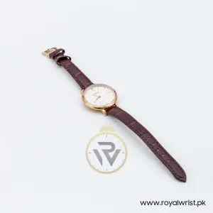 Lorus by Seiko Women’s Quartz Dark Brown Leather Strap Silver Dial 32mm Watch RG264LX5