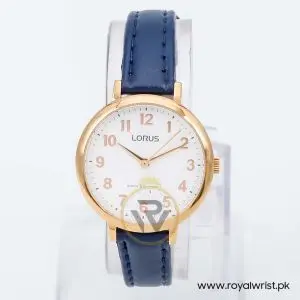 Lorus by Seiko Women’s Quartz Blue Leather Strap White Dial 32mm Watch RG234MX8