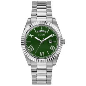 Guess Men’s Quartz Silver Stainless Steel Green Dial 42mm Watch GW0265G10