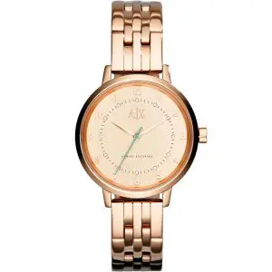 Armani Exchange Women’s Quartz Rose Gold Stainless Steel Rose Gold Dial 39mm Watch AX5362