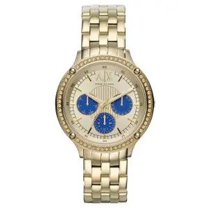 Armani Exchange Women’s Quartz Gold Stainless Steel Gold Dial 40mm Watch AX5409