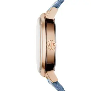 Armani Exchange Women’s Quartz Two Tone Nylon Strap Silver Dial 39mm Watch AX5366