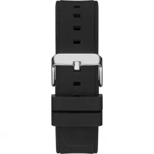 Guess Men’s Quartz Black Silicone Strap Black Dial 46mm Watch GW0334G1