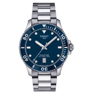 TISSOT Men’s Swiss Made Quartz Silver Stainless Steel Blue Dial 40mm Watch T120.410.11.041.00