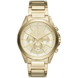 Armani Exchange Men’s Quartz Gold Stainless Steel Gold Dial 44mm Watch AX2602 (Like New)
