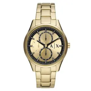 Armani Exchange Men’s Quartz Gold Stainless Steel Gold Dial 42mm Watch AX1866