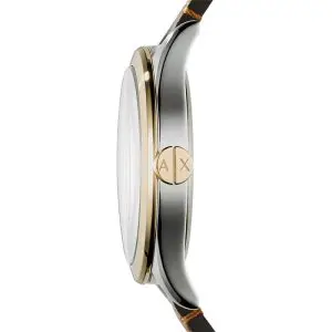 Armani Exchange Men’s Quartz Brown Leather Strap Blue Dial 44mm Watch AX2334