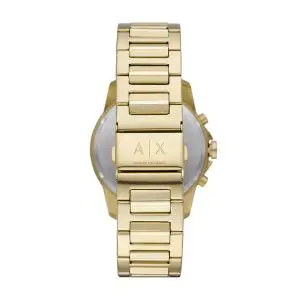 Armani Exchange Men’s Quartz Gold Stainless Steel Black Dial 44mm Watch AX1721