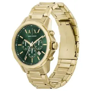 Armani Exchange Men’s Quartz Gold Stainless Steel Green Dial 44mm Watch AX1746
