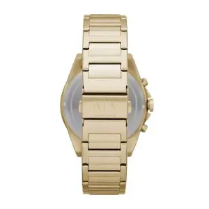 Armani Exchange Men’s Quartz Gold Stainless Steel Gold Dial 44mm Watch AX2602