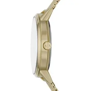 Armani Exchange Men’s Quartz Gold Stainless Steel Black Dial 42mm Watch AX2715