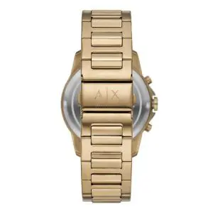 Armani Exchange Men’s Quartz Gold Stainless Steel Beige Dial 44mm Watch AX1739