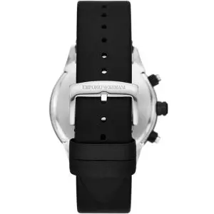 Emporio Armani Men’s Quartz Black Leather Strap Blue Dial 43mm Watch AR11522
