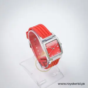 Elle Women’s Quartz Red Silicone Strap Red Dial 29mm Watch EL20039P04N