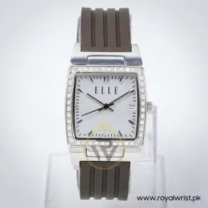 Elle Women’s Quartz Grey Silicone Strap Off White Dial 29mm Watch EL20039P03N/1