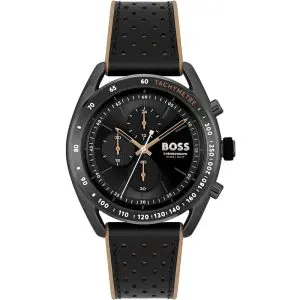 Hugo Boss Men’s Quartz Black Hybrid Strap Black Dial 44mm Watch 1514022