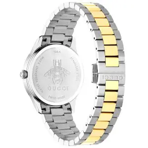 Gucci Women’s Swiss Made Quartz Two-tone Stainless Steel Green Dial 32mm Watch YA1265042