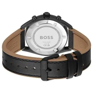 Hugo Boss Men’s Quartz Black Hybrid Strap Black Dial 44mm Watch 1514022