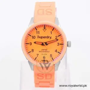 Superdry Women’s/Kids Quartz Orange Silicone Chain Orange Dial 39mm Watch SYL125PP