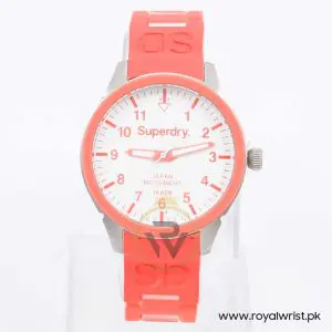 Superdry Women’s Quartz Pink & White Silicone Chain White Dial 39mm Watch SYL135R