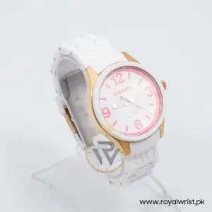 Superdry Unisex Quartz White Silicone Chain White Dial 39mm Watch SYL134P
