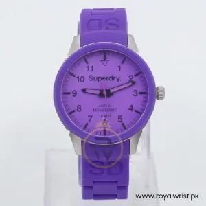 Superdry Women’s Quartz Purple Silicone Chain Purple Dial 39mm Watch SYL120V