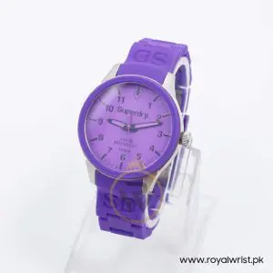 Superdry Women’s Quartz Purple Silicone Chain Purple Dial 39mm Watch SYL120V
