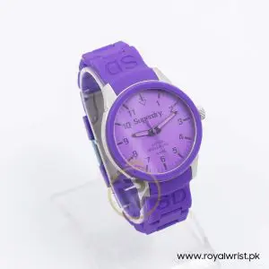 Superdry Women’s Quartz Purple Silicone Chain Purple Dial 39mm Watch SYL120V