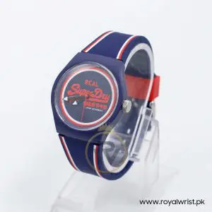 Superdry Unisex Quartz Blue Silicone Strap Blue Dial 38mm Watch SYG198UR