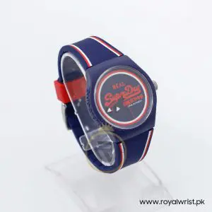 Superdry Unisex Quartz Blue Silicone Strap Blue Dial 38mm Watch SYG198UR