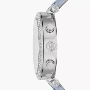 Alternative view of Michael Kors Women’s Quartz Sky Blue Leather Strap Silver Dial 39mm Watch MK6936